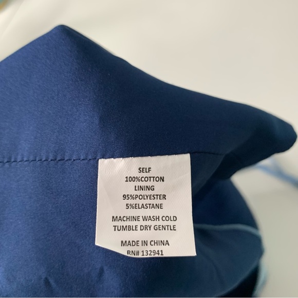 Amanda Uprichard Medium Laurena Halter Tie Top Blue Chambray Colorblock - Picture 6 of 8